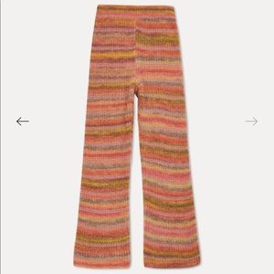 Something Navy Wide Leg Stripes Knitted Pants